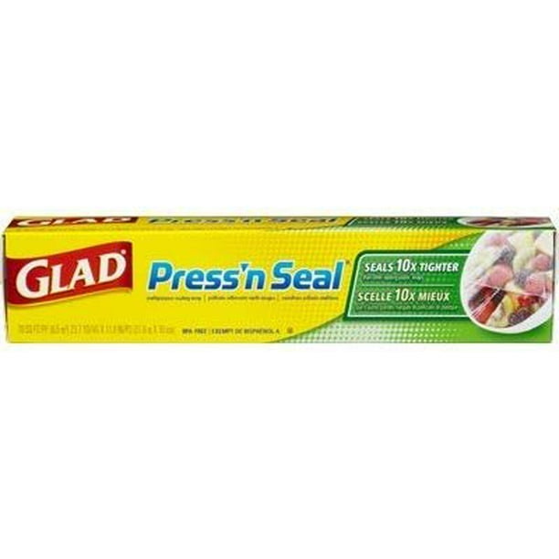 OU 12 Glad Press'n Seal Multipurpose Sealing Wrap Seals 10X Tighter 70 SQ FT ea 